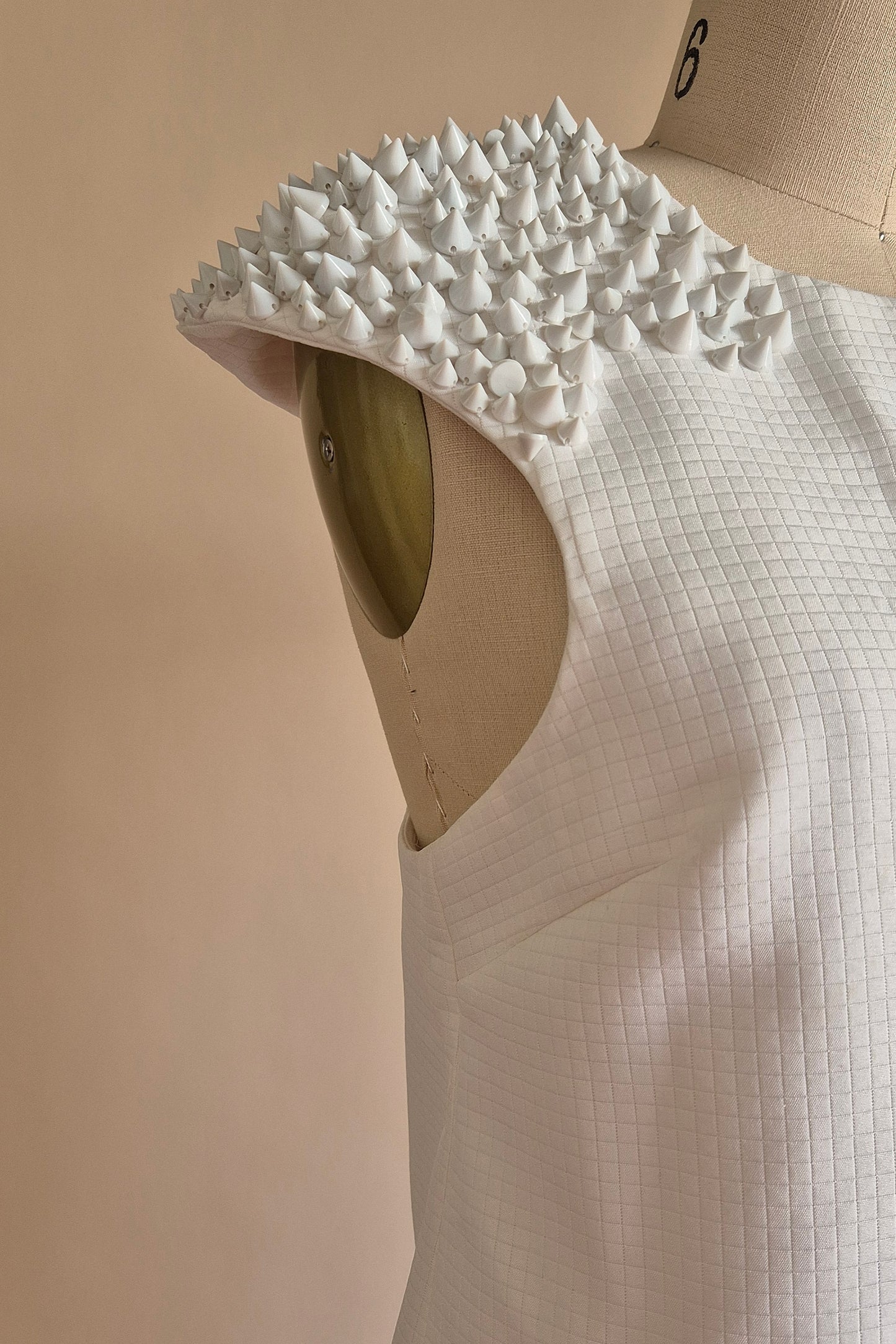 Cameo studded detail white top Size XS/S