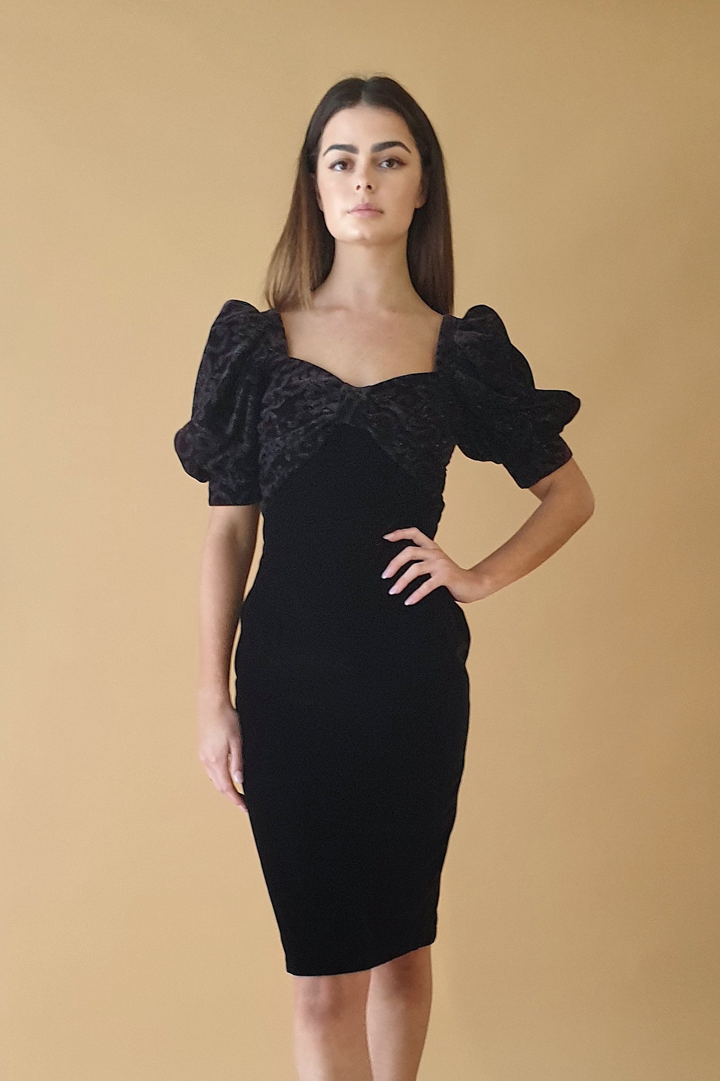 Incredible vintage Scott McClintock velvet dress size 6-8