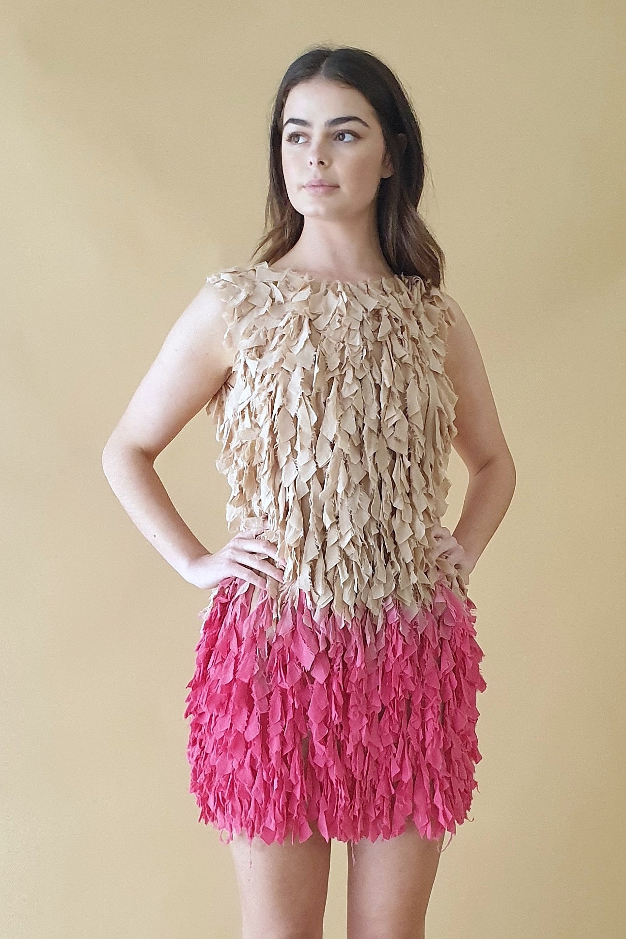 Stunning silk ruffle dress from Natasha Gan Size XS