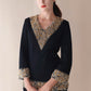 Spectacular vintage beaded wool top Size 8