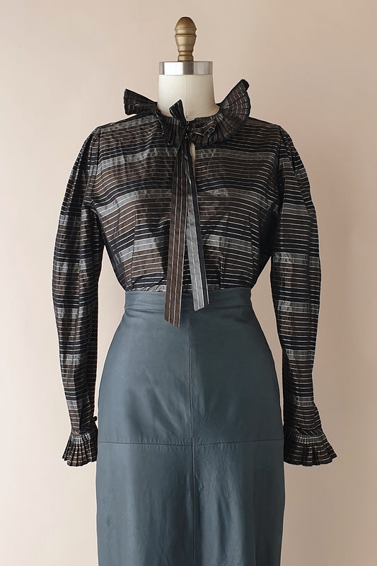 Silk taffeta vintage top Size S