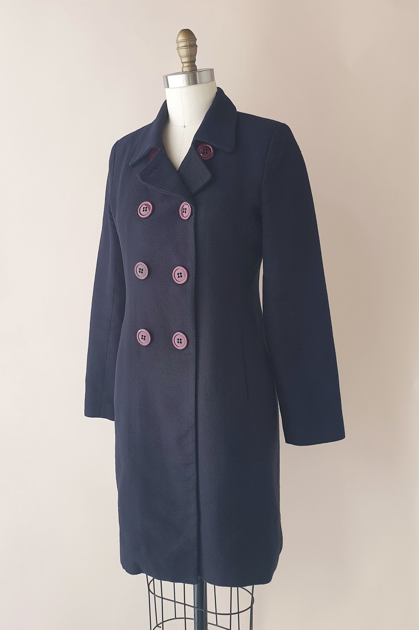 Vintage 90's classic navy coat Size 8
