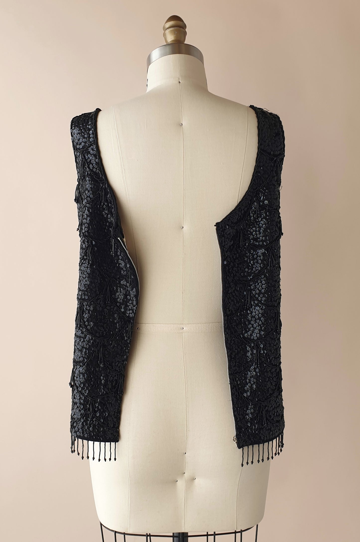 Stunning vintage beaded wool top Size XS/S