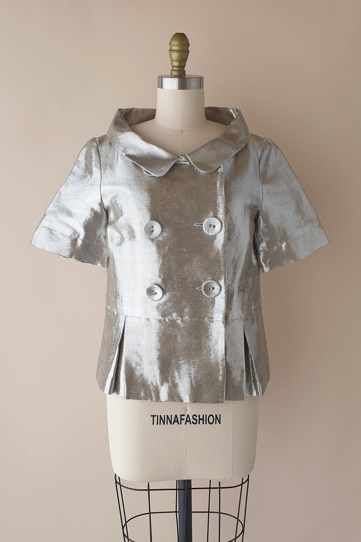 Beautiful silver Colette Dinnigan  top Size XS/S