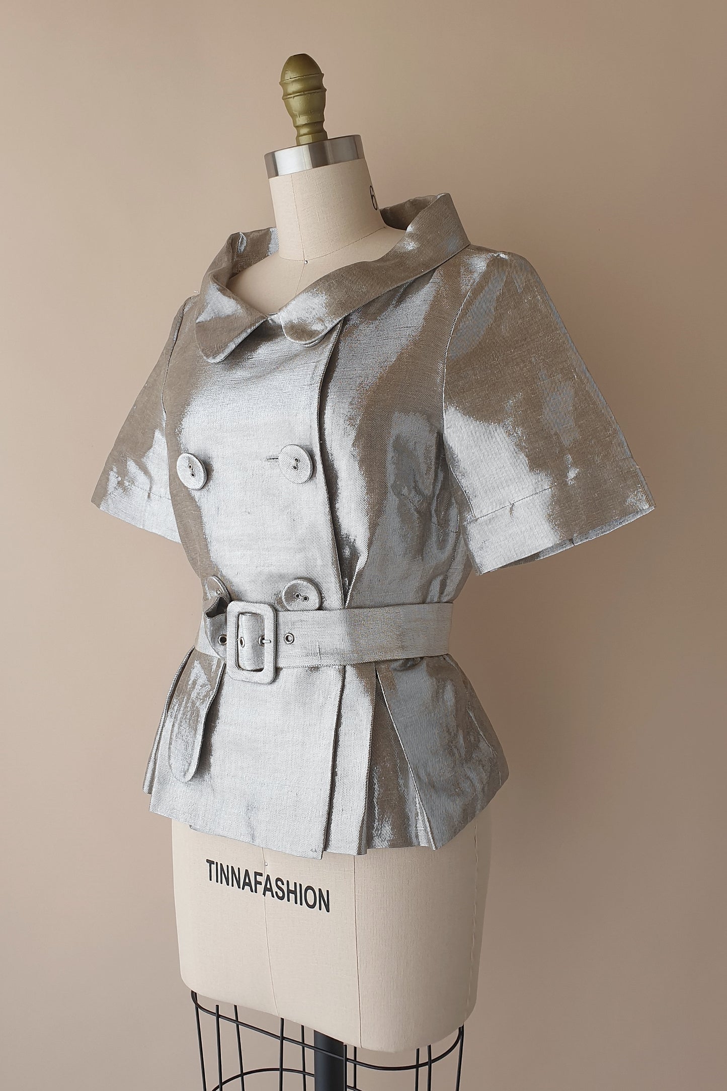 Beautiful silver Colette Dinnigan  top Size XS/S