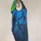 Silk watercolour drape dress Size XS/S