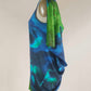 Silk watercolour drape dress Size XS/S
