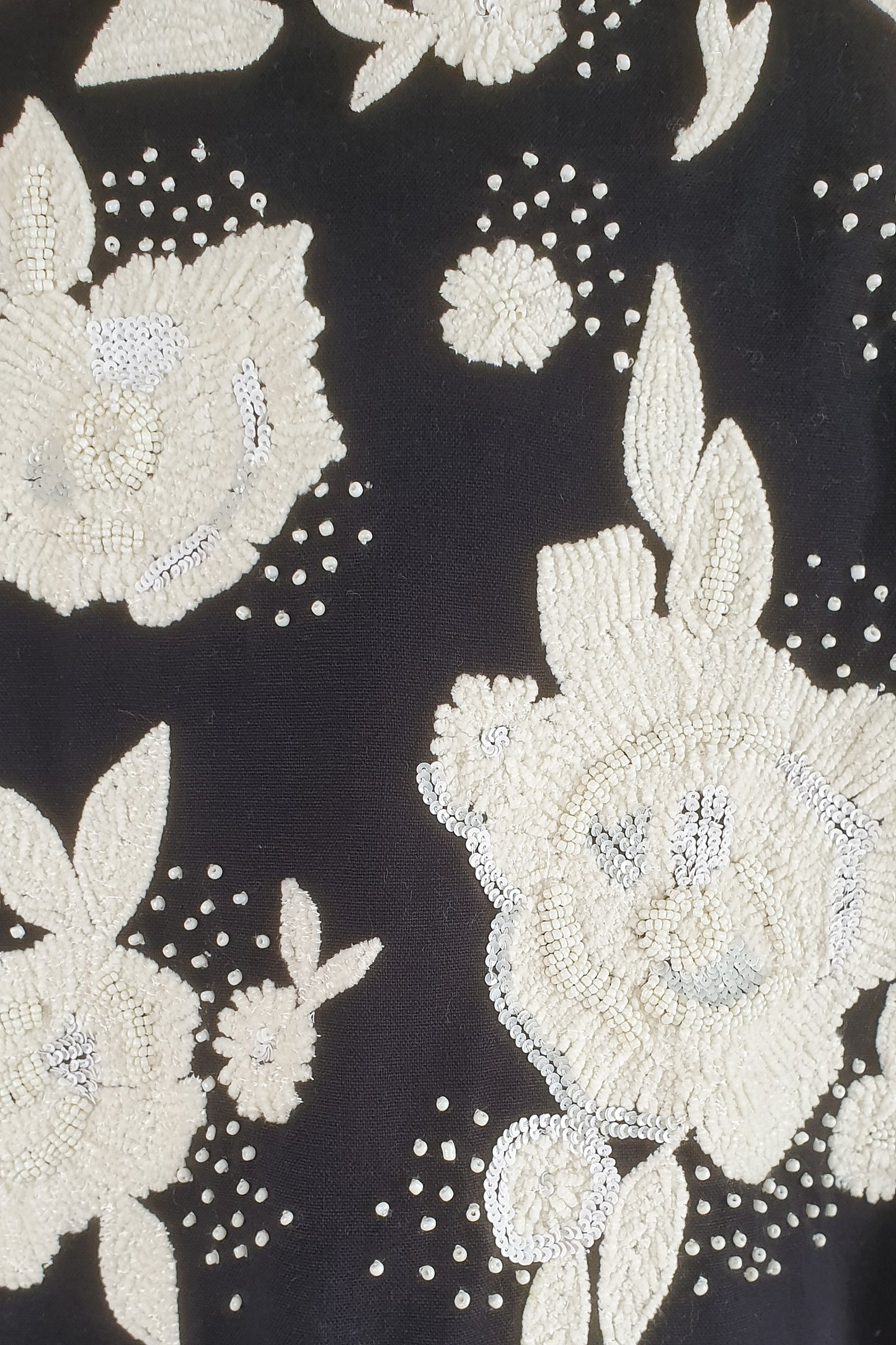 Stunning black jacket with floral beaded detail Size XS/S