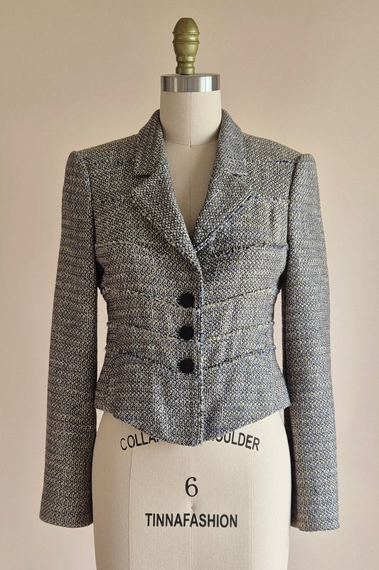 Beautiful Hugo Boss fitted boucle jacket Size XS