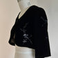 Stunning embroidered velvet bolero Size S