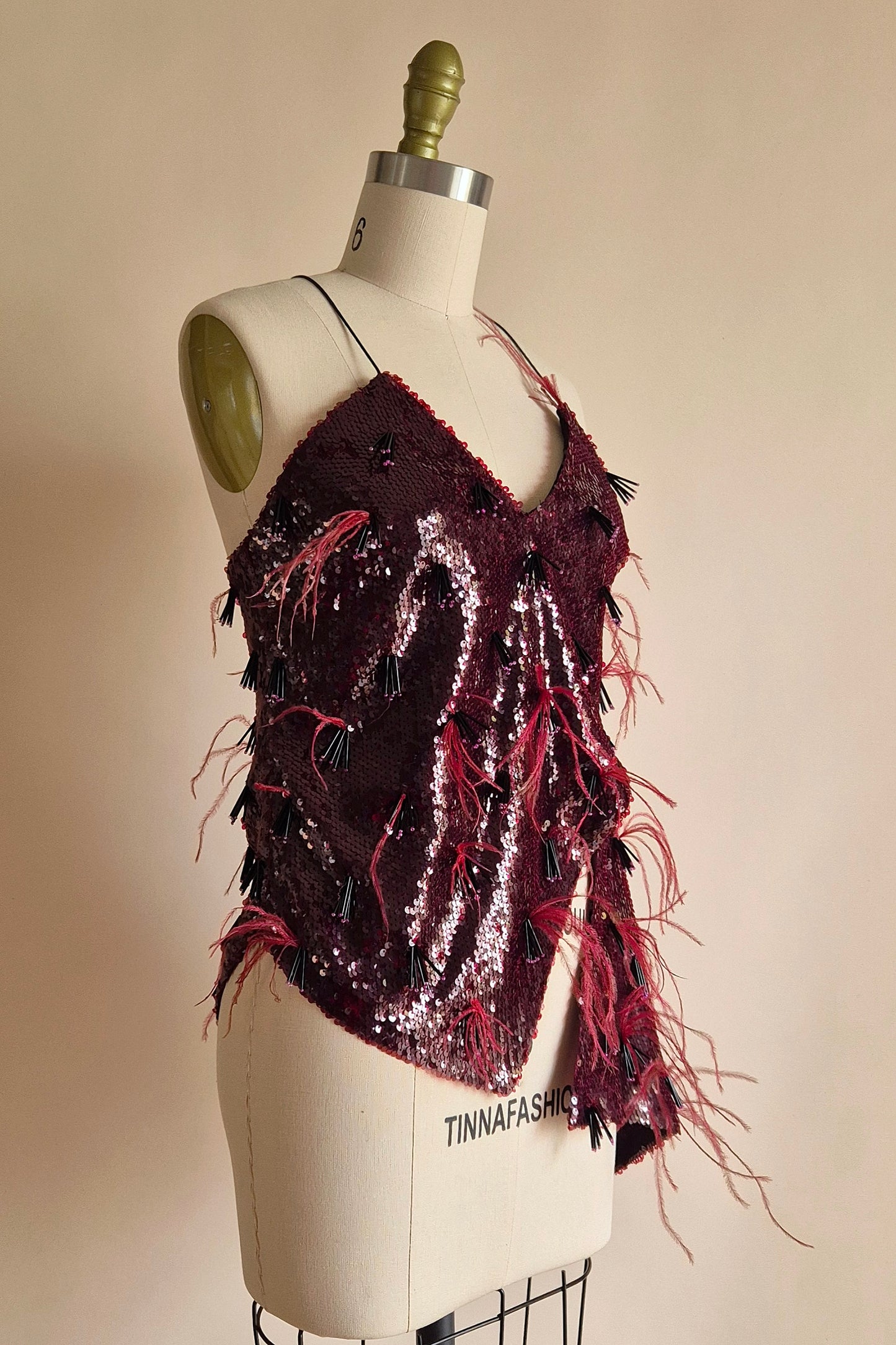 Stunning Youself Akbar embellished sequin top Size XS/S