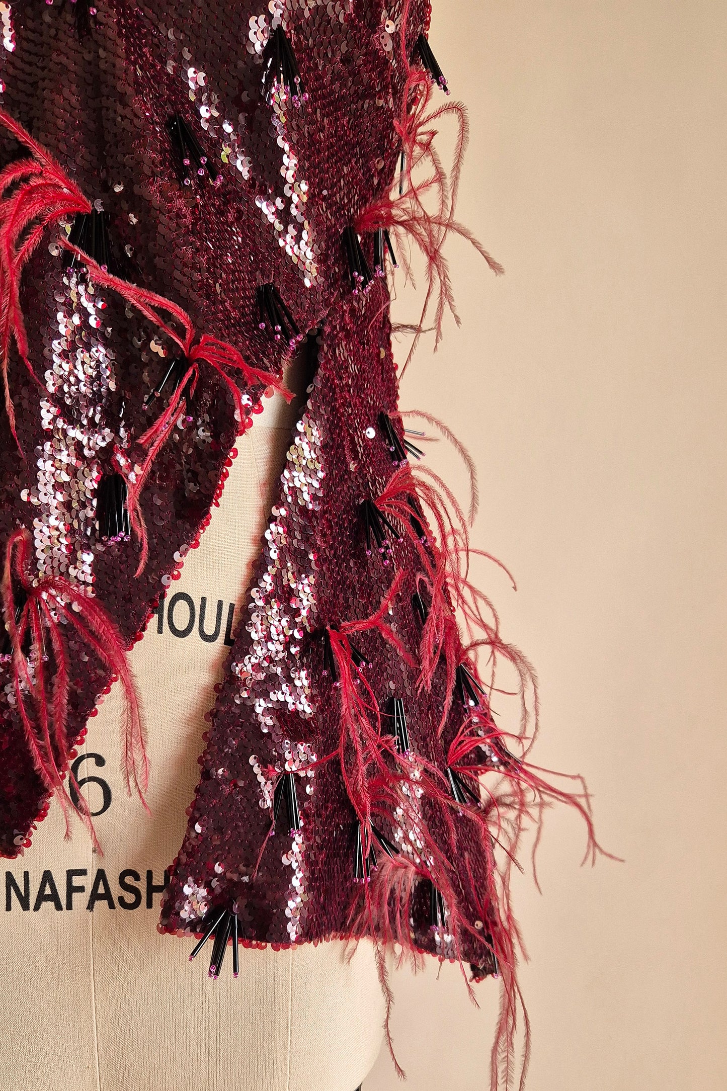 Stunning Youself Akbar embellished sequin top Size XS/S