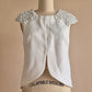 Cameo studded detail white top Size XS/S