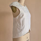 Cameo studded detail white top Size XS/S