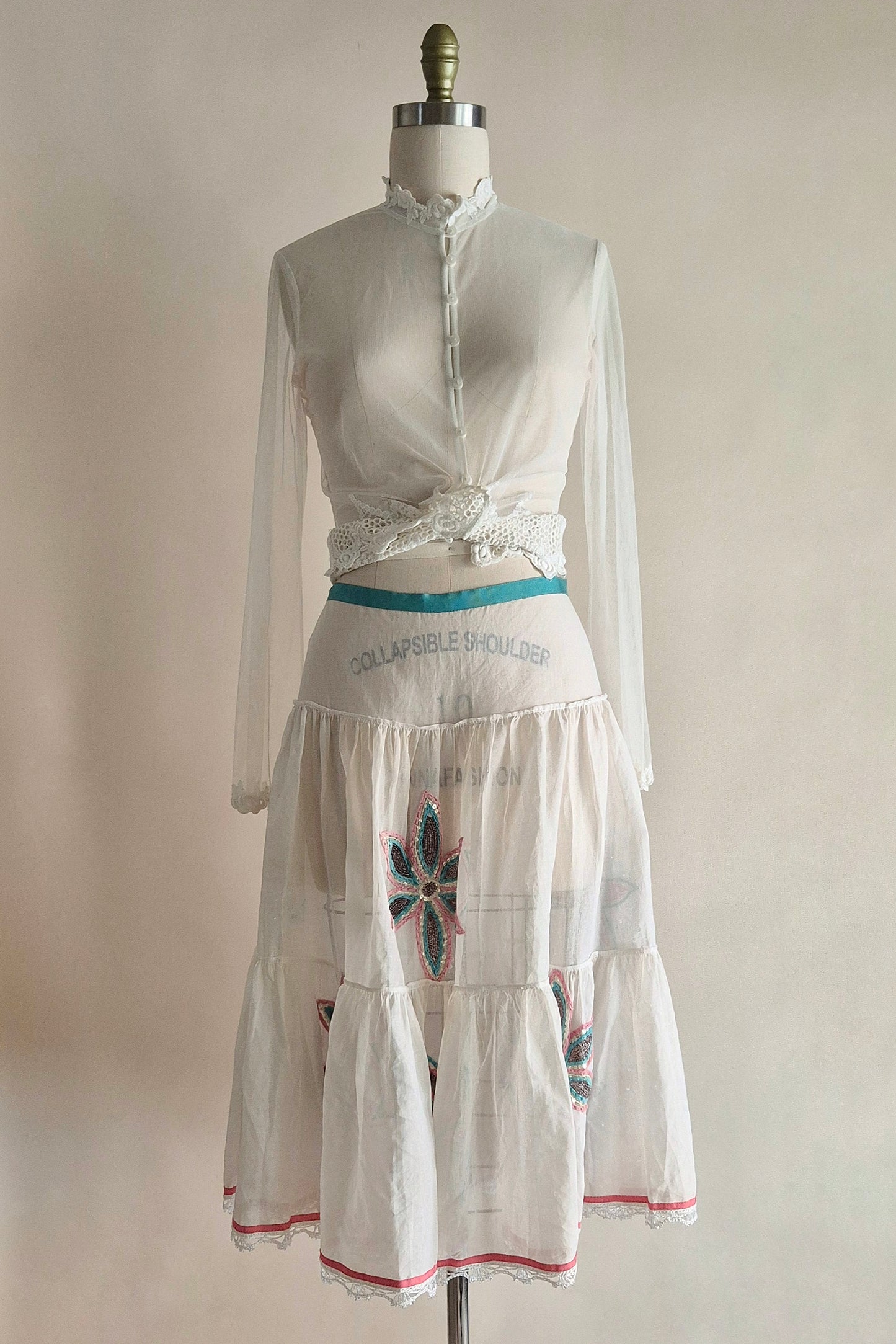 Trelise Cooper embellished sheer skirt Size M