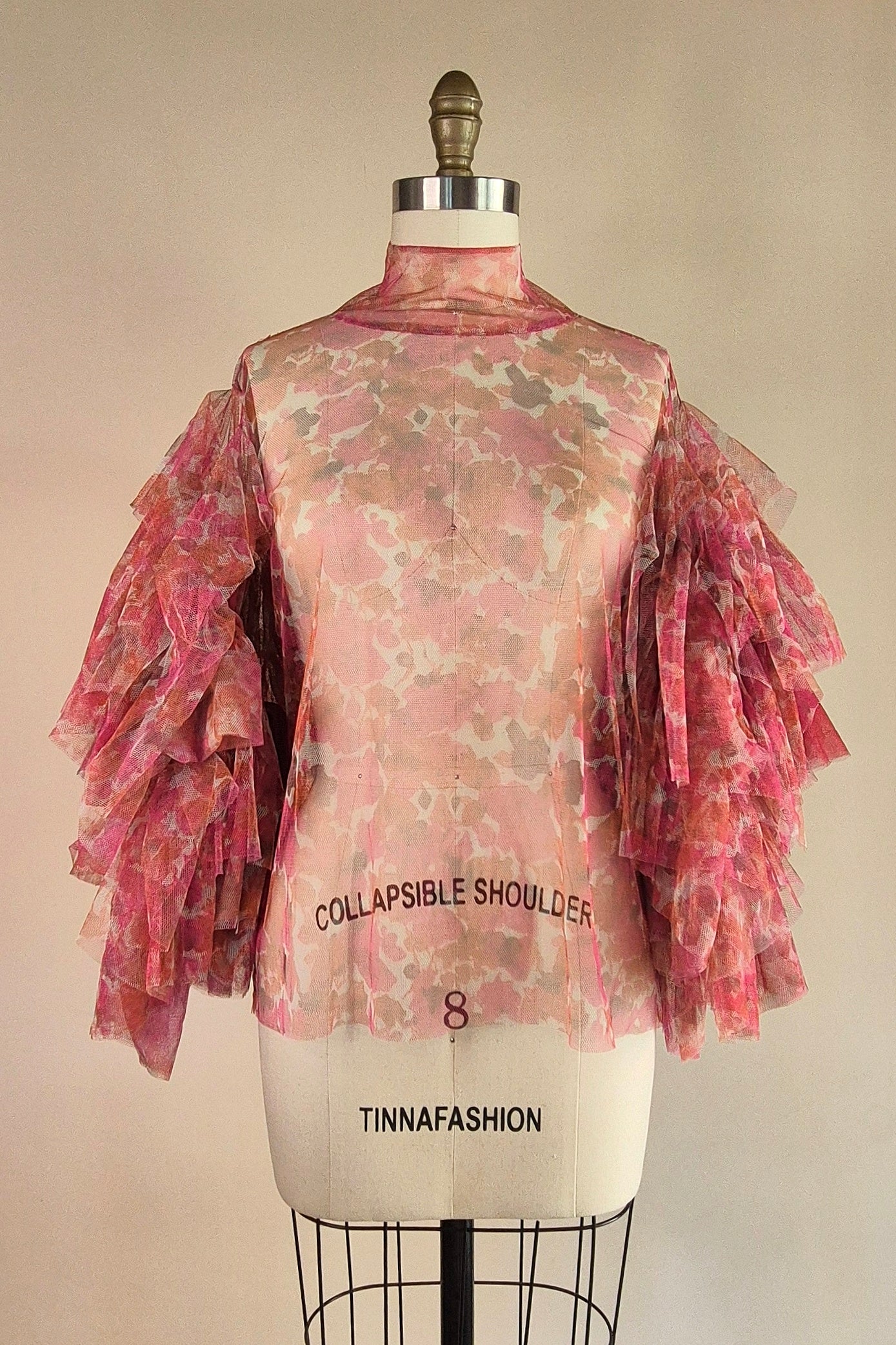Incredible Susan Fang tulle statement top Size S