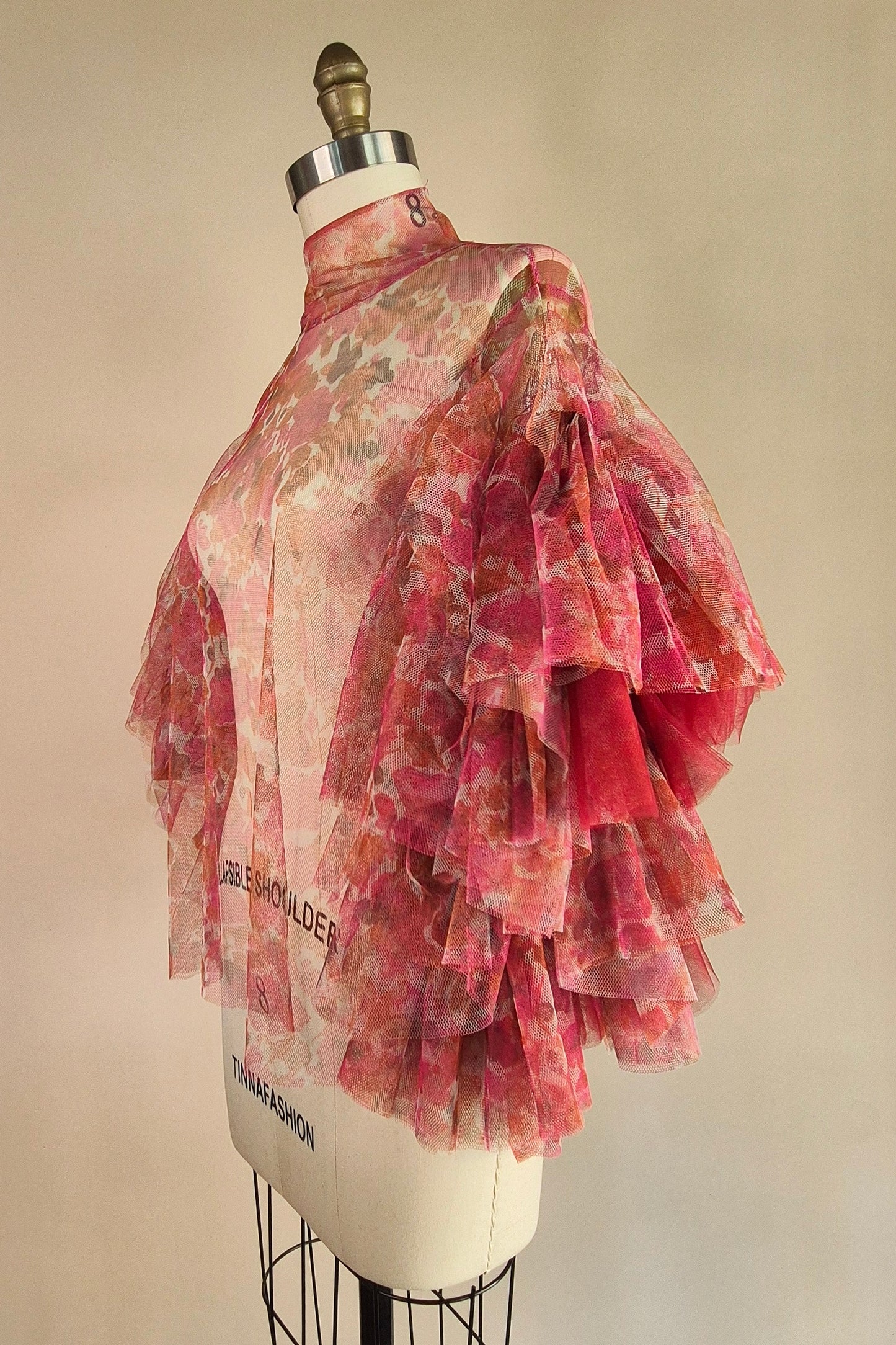 Incredible Susan Fang tulle statement top Size S