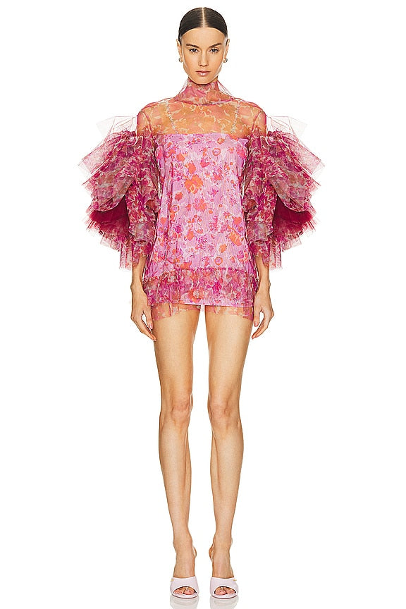 Incredible Susan Fang tulle statement top Size S