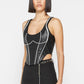 Maniere De Voir diamante embellished corset top Size S