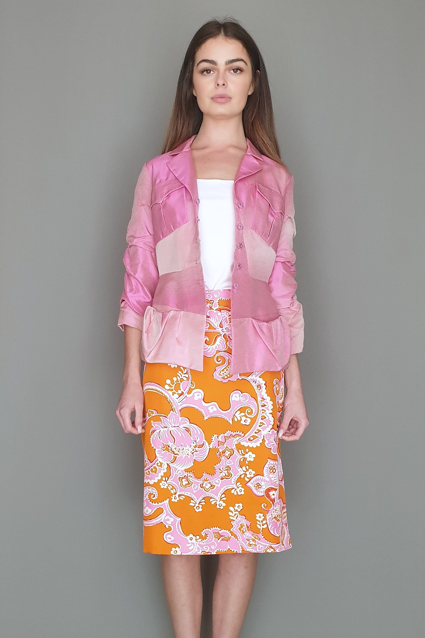 Sensational Christian Lacroix silk blend jacket Size 8