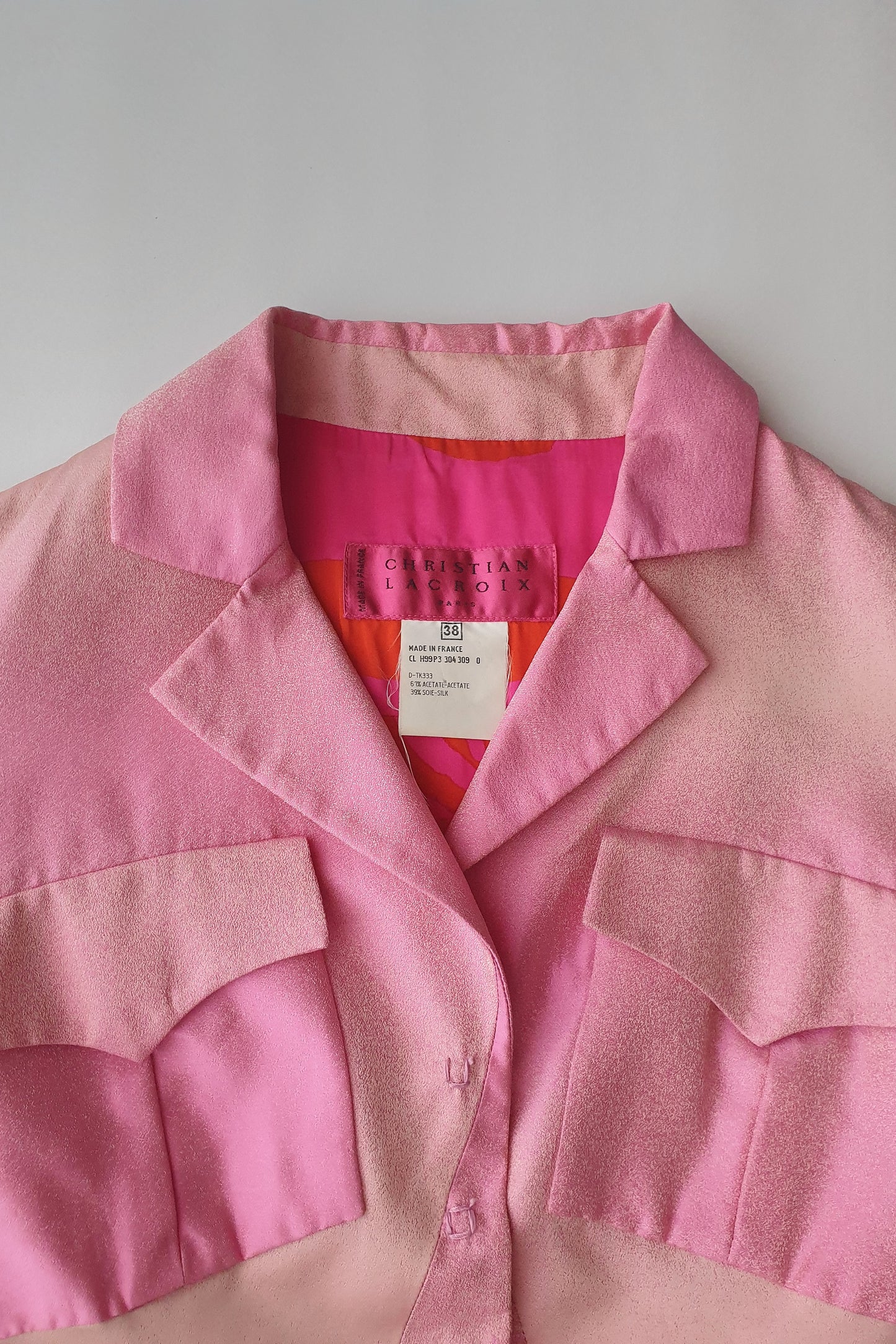 Sensational Christian Lacroix silk blend jacket Size 8