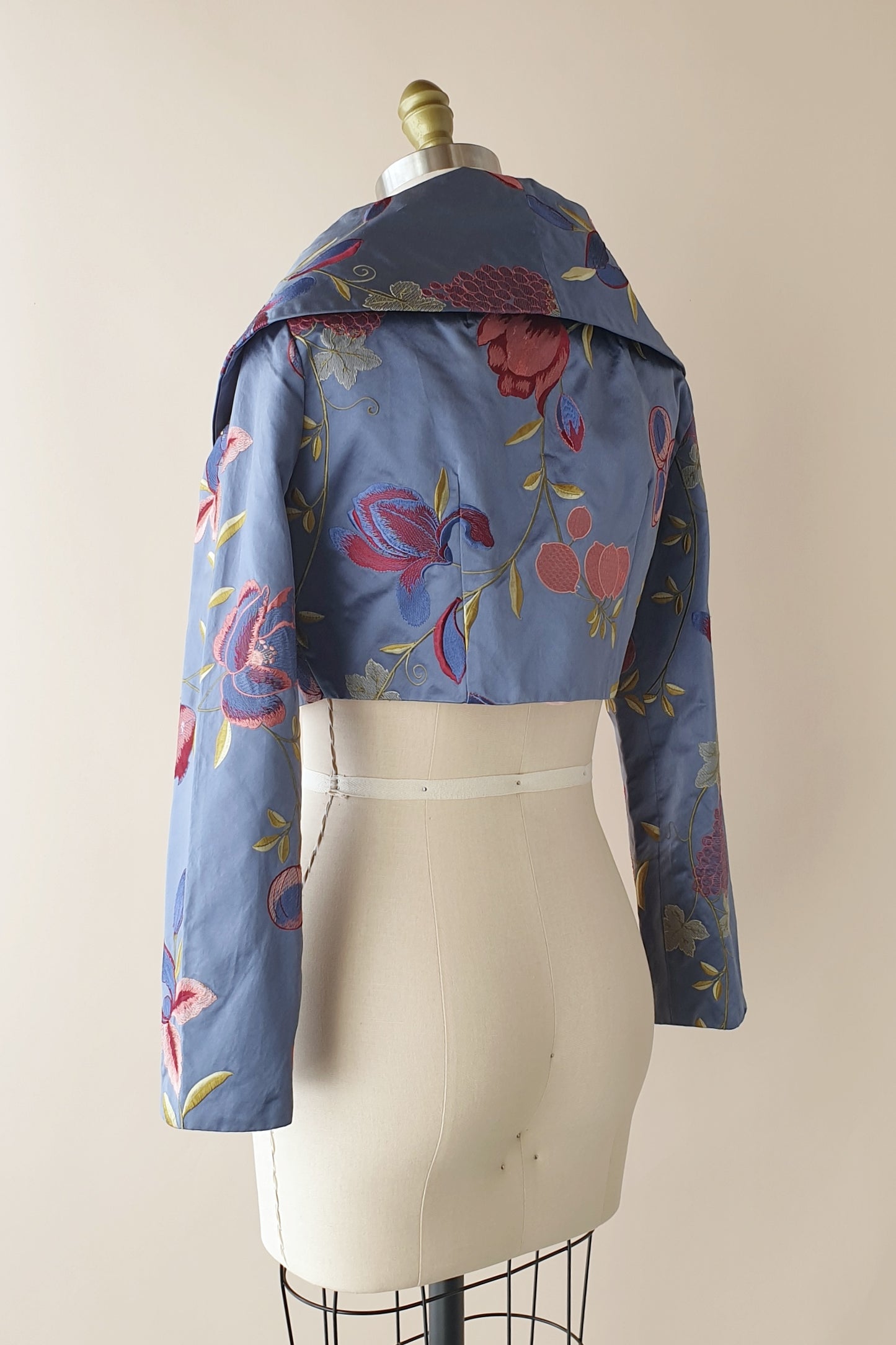 Sensational embroidered silk bolero by Caroline Church Size M