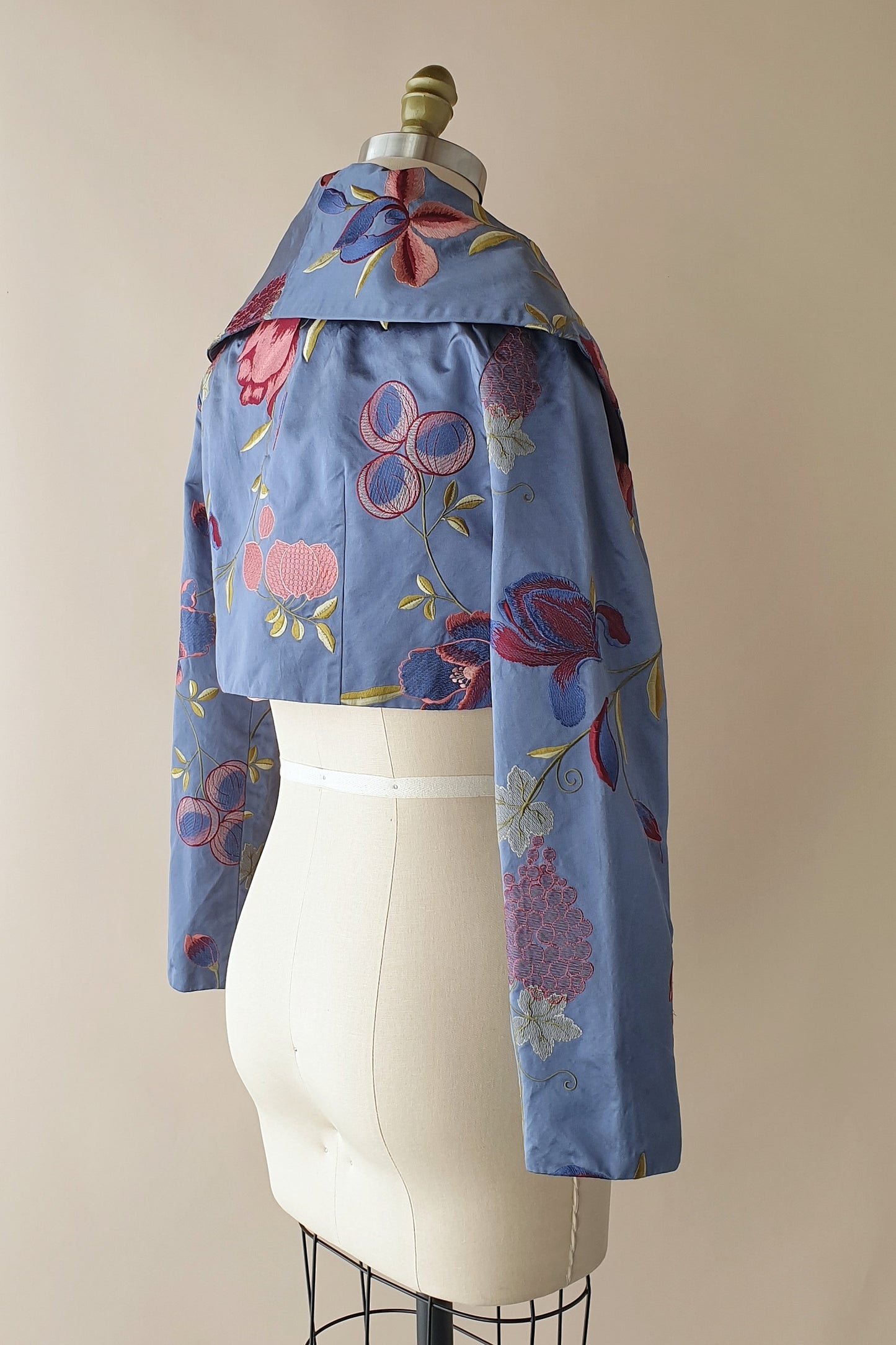 Sensational embroidered silk bolero by Caroline Church Size M